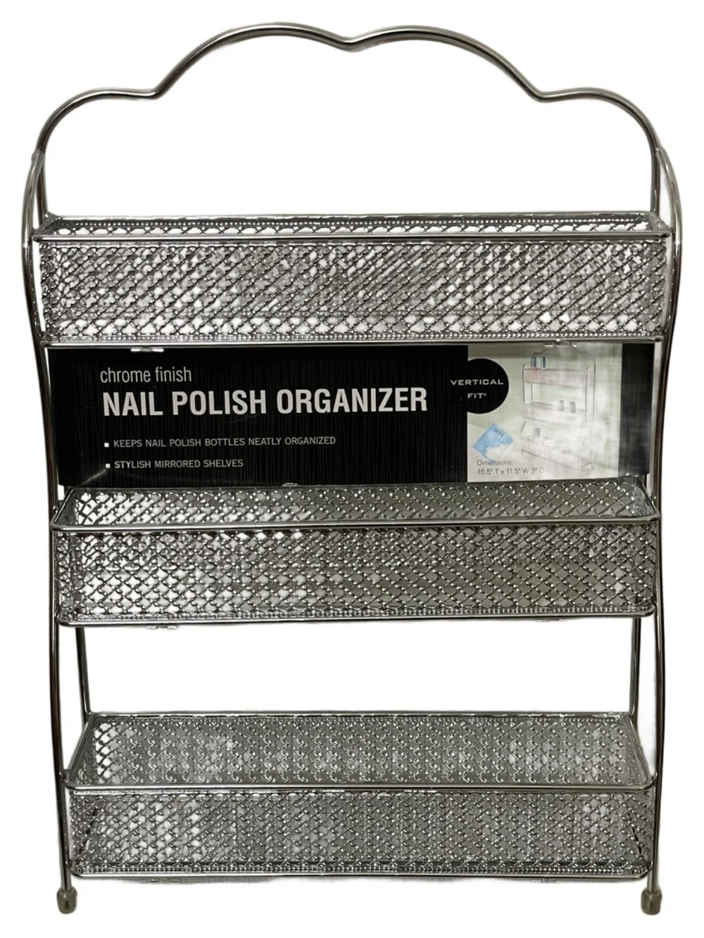 Chrome Finish Nail Polish Organizer Rack - 3 Tier (NWT)